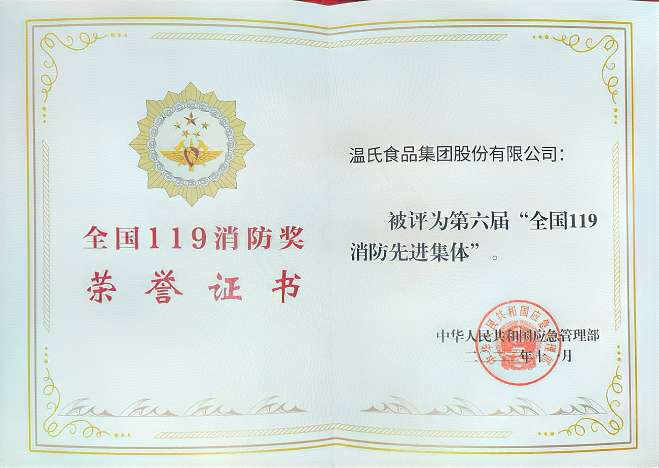 尊龙凯时人生就是搏股份被评为第六届“全国119消防先进团体”-证书.jpg
